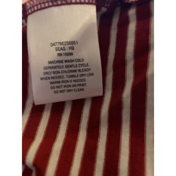 Covington Sport Signature Knit Top Red/white Stripe Size 16-18W - Picture 5 of 6